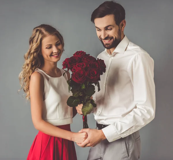 Beautiful romantic couple — Stock Photo, Image