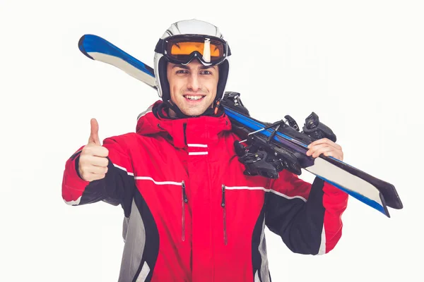 Wintersport, man — Stockfoto