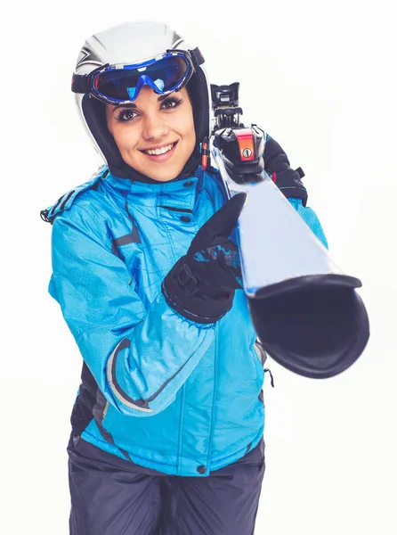 Wintersport, girl — Stockfoto