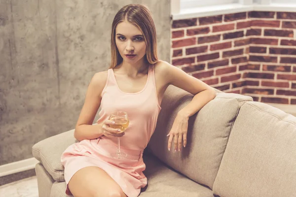 Attractive girl at party — Stock Photo, Image