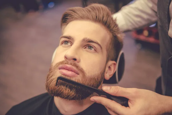 At the barber shop — Stock Photo, Image