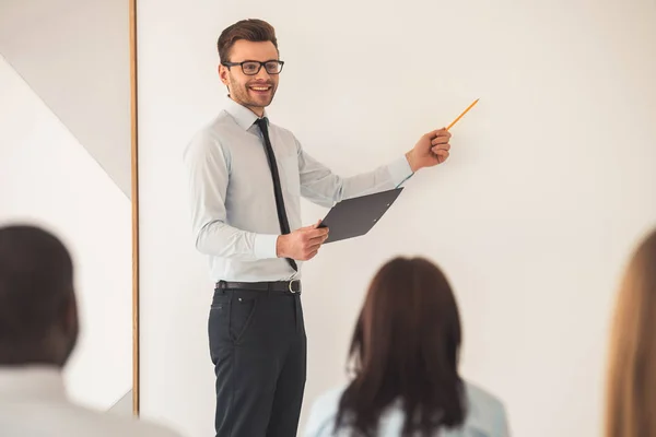 Besökande företagspresentation — Stockfoto