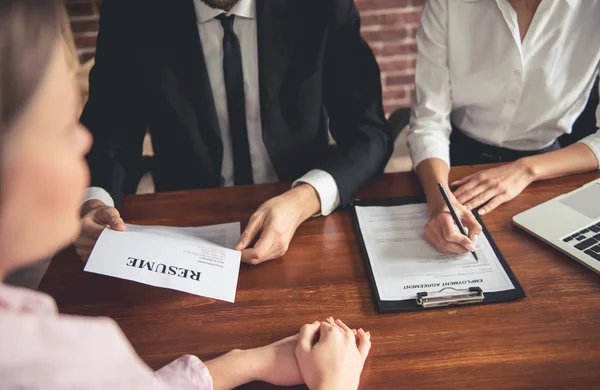 En la entrevista de trabajo — Foto de Stock