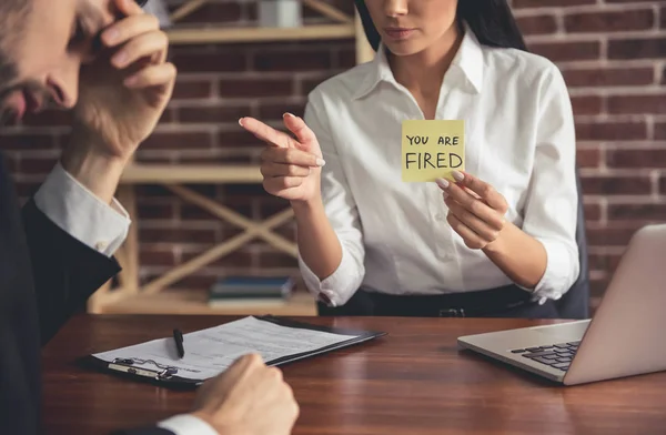 Business person getting fired — Stock Photo, Image
