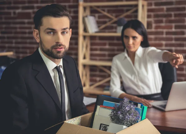 Empresário a ser despedido — Fotografia de Stock