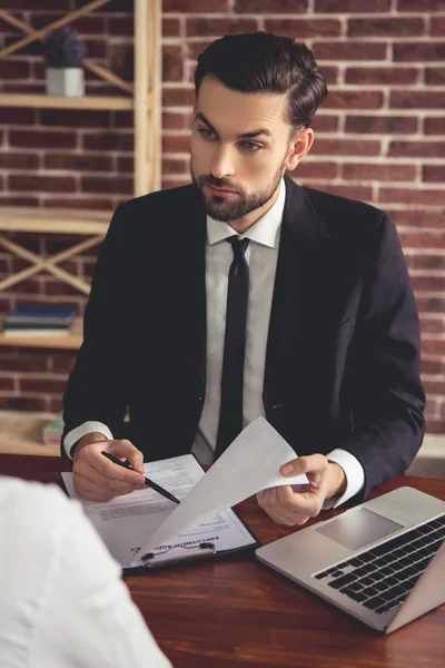 En la entrevista de trabajo — Foto de Stock