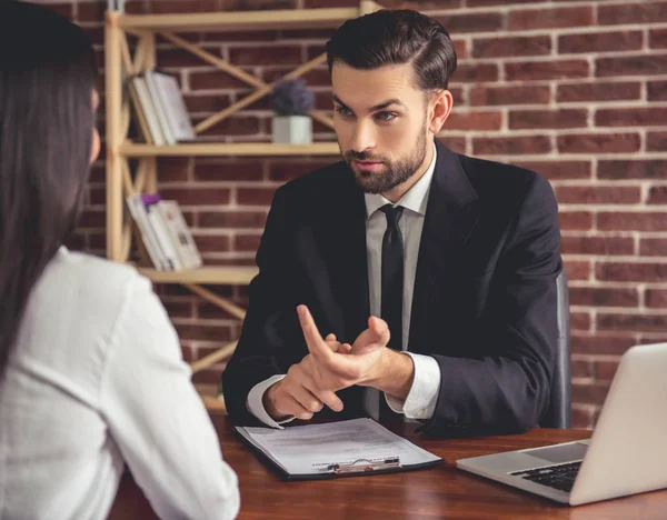 En la entrevista de trabajo — Foto de Stock