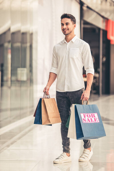 Man doing shopping