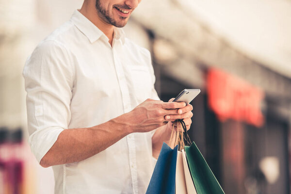 Man doing shopping