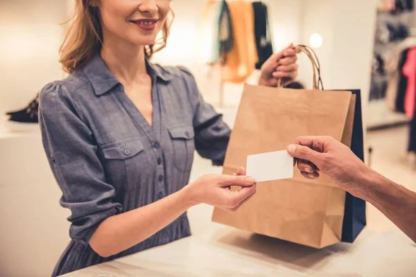 At the cash desk — Stock Photo, Image