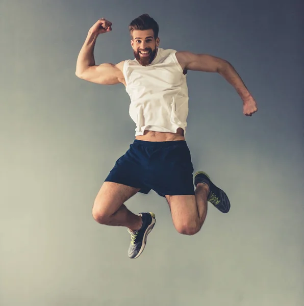 Handsome young sportsman — Stock Photo, Image