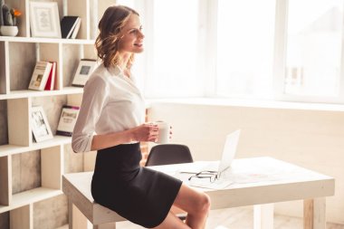 Güzel iş kadını.