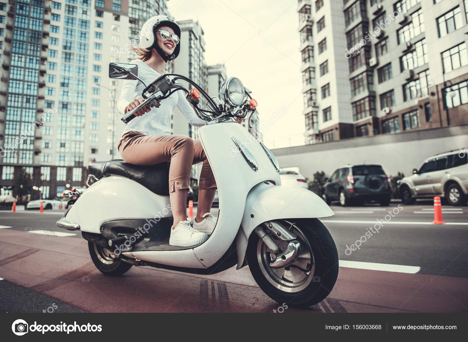 girl on scooter