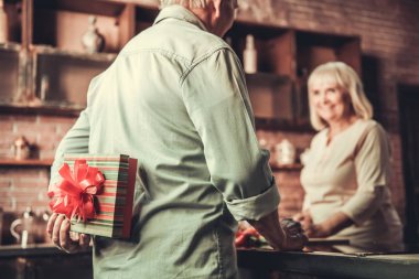 Mutlu yaşlı çift.