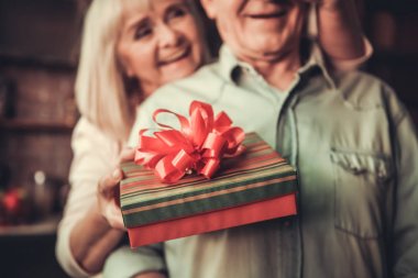 Mutlu yaşlı çift.