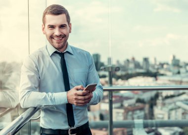 işadamı mola sırasında