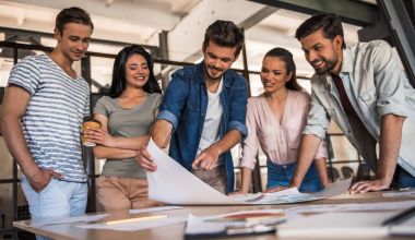 genç iş takım çalışması