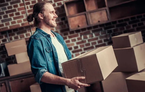 Handsome guy moving — Stock Photo, Image