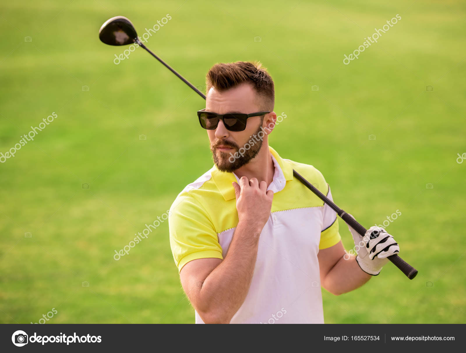 golfing with glasses