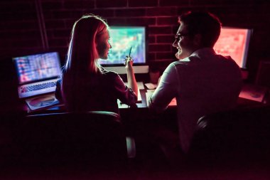 Çalışma gece Çift