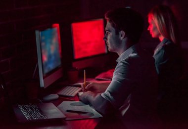 Çalışma gece Çift