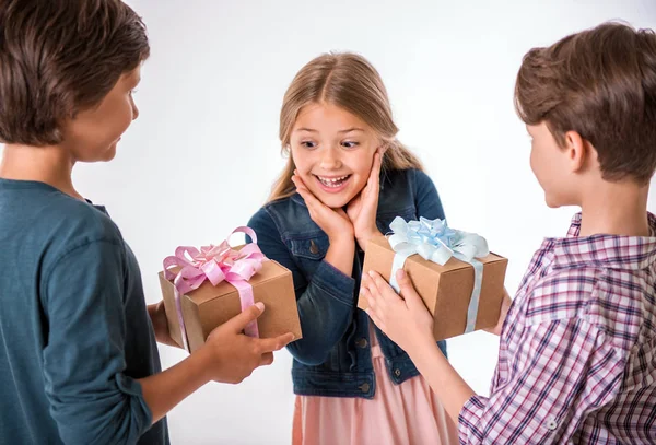 Charming and cheerful kids — Stock Photo, Image