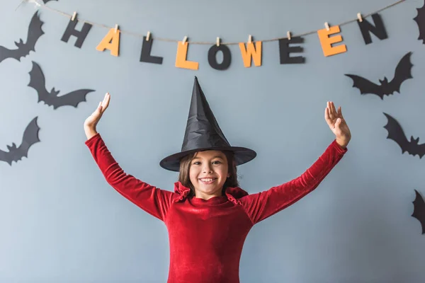 Bambina pronta per Halloween — Foto Stock