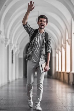 Yakışıklı erkek öğrenci