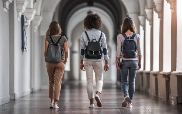 Étudiants dans le hall — Photo