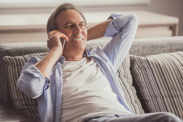 Mature man at home — Stock Photo, Image