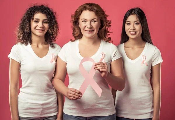 Mujeres contra el cáncer de mama — Foto de Stock