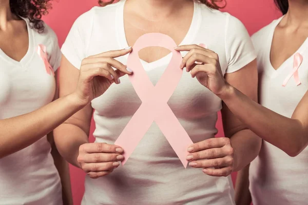 Mulheres contra o cancro da mama — Fotografia de Stock