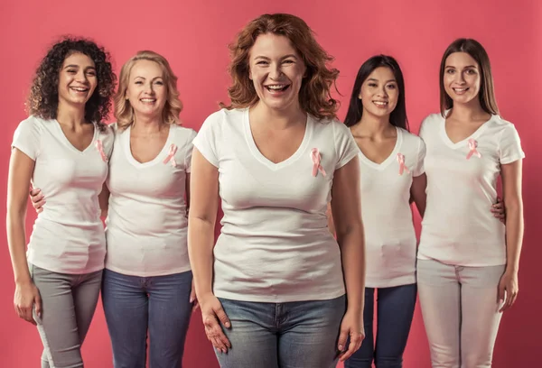 Mujeres contra el cáncer de mama — Foto de Stock