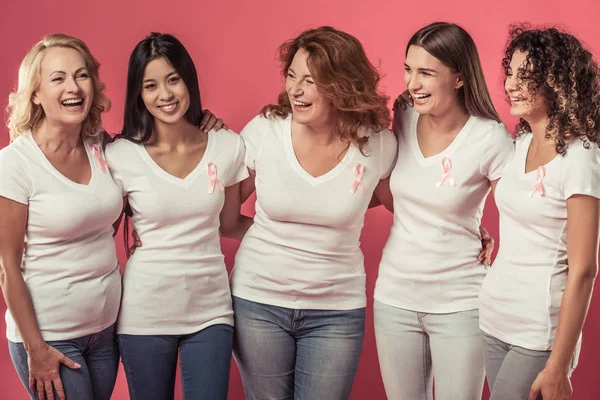 Mujeres contra el cáncer de mama — Foto de Stock