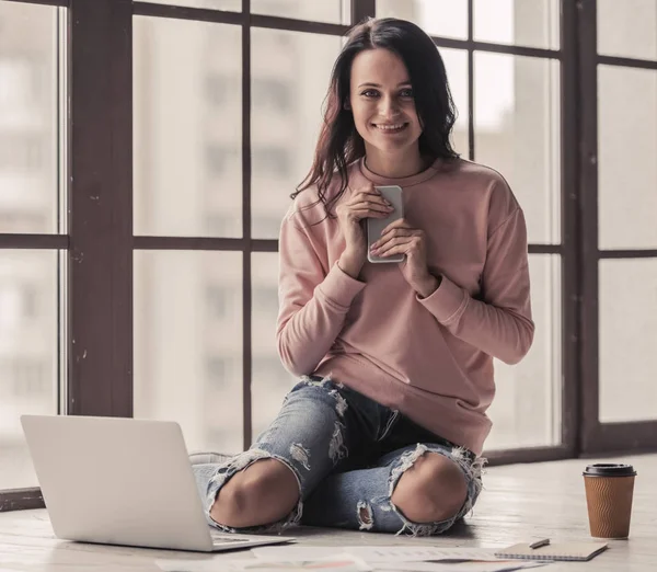 Attractive woman at home — Stock Photo, Image