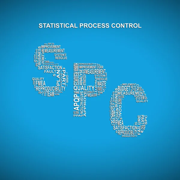 Contrôle statistique des processus typographie diagonale fond — Image vectorielle