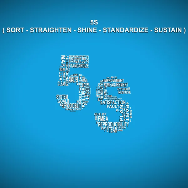Öt S átlós tipográfia háttér. Kék háttér — Stock Vector