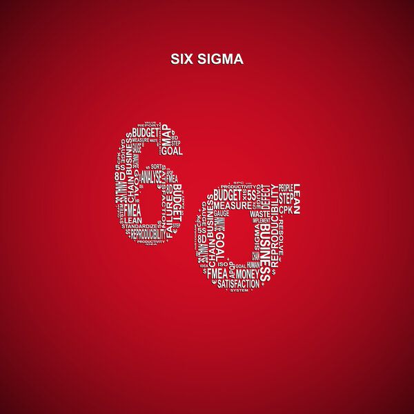 Six sigma diagonal typography background