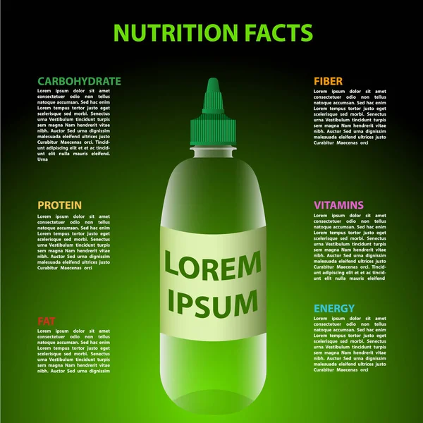 Ilustracja wektorowa infografik, butelka — Wektor stockowy