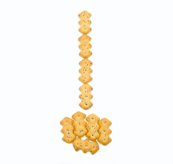 Cracker exclamation mark — Stock Photo, Image