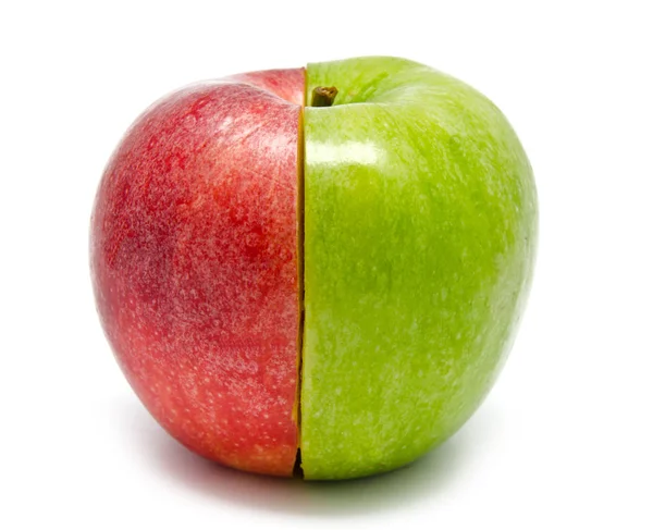 Творче яблуко поєднано з двох частин Стокова Картинка