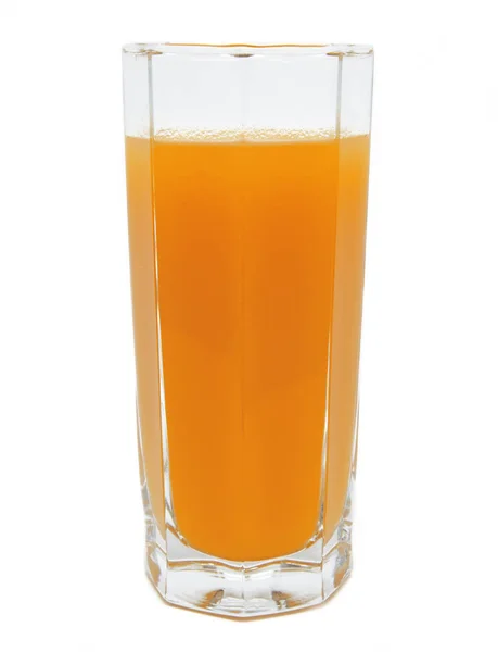 Jus buah persik di gelas terisolasi — Stok Foto
