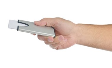 Beyaz kart sahibi ile el