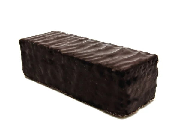 Wafer coklat bar di atas putih — Stok Foto