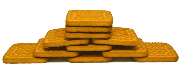 Biscuit tower isolated on white — Stock Photo, Image