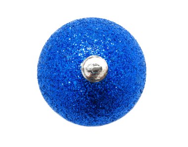 Mükemmelsin mavi Noel top izole