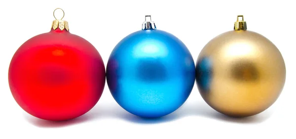 Collection of perfect colors christmas balls isolated — Stock Photo, Image