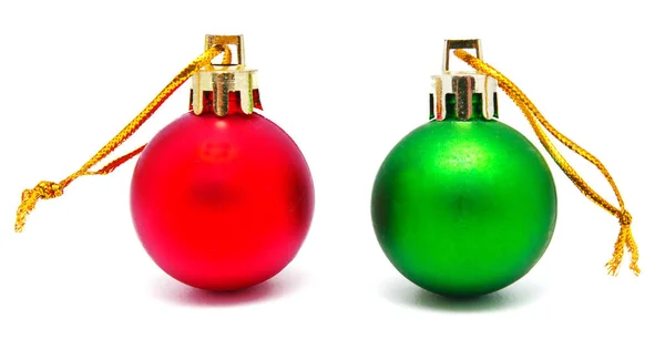 Coleção de cores perfeitas bolas de Natal isolado — Fotografia de Stock