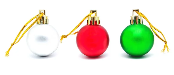 Collection of perfect retro colors christmas balls isolated — Stock Photo, Image