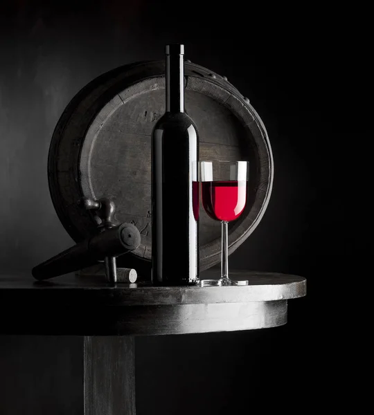 Natura morta con vino rosso — Foto Stock